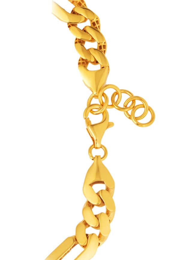 Untitled-1_0007s_0002_Layer22 TOMEI Lusso Italia Figaro Chain Bracelet, Yellow Gold 916