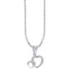 TOMEI Dwi-Heart Diamond Pendant Set, White Gold 585
