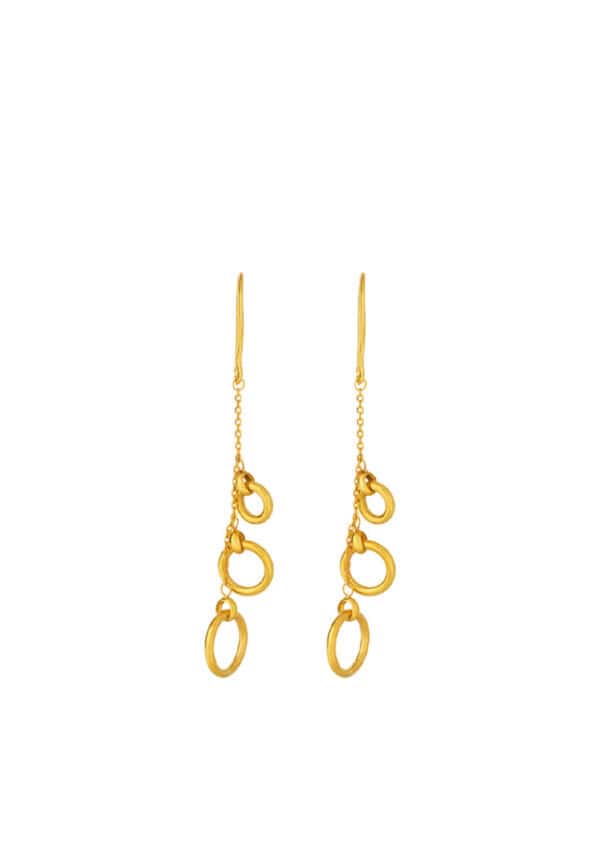 TOMEI Lusso Italia Dangling Circle Earrings, Yellow Gold 916