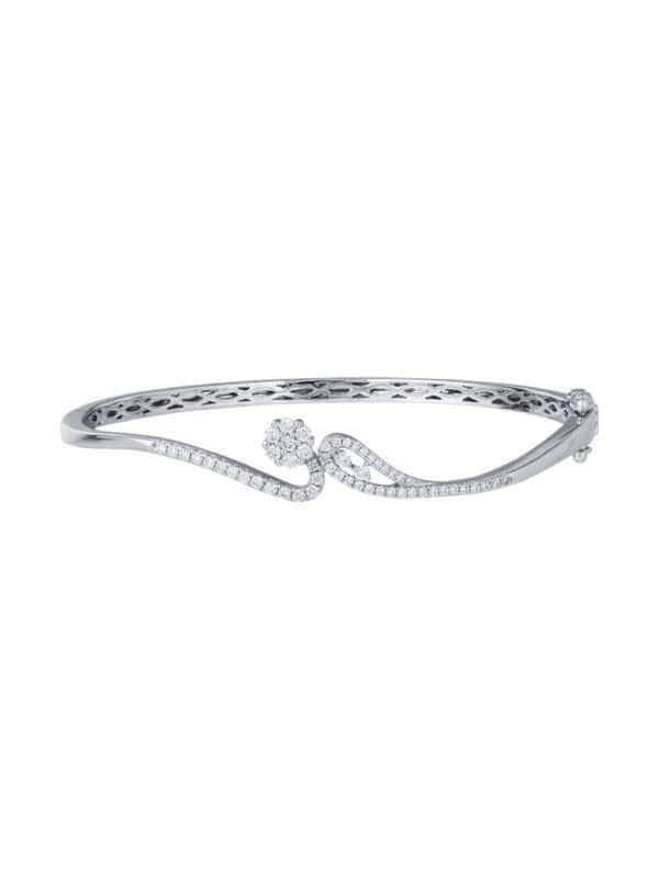 TOMEI Diamond Bangle, White Gold 585