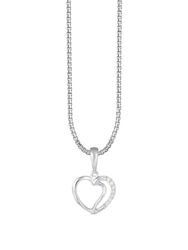 TOMEI Diamond Pendant Set, White Gold 585
