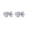 TOMEI Laser Cut Love Earrings, White Gold 585