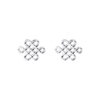 TOMEI Blissful Knot Earrings, White Gold 585