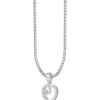 TOMEI Love Diamond Pendant Set, White Gold 585