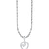 TOMEI Love Diamond Pendant Set, White Gold 585