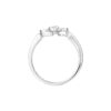 TOMEI Minimalist Butterfly Diamond Ring, White Gold 375