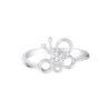 TOMEI Minimalist Butterfly Diamond Ring, White Gold 375