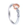TOMEI Binding With Love Ring, White+Rose Gold 585