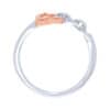 TOMEI Binding With Love Ring, White+Rose Gold 585
