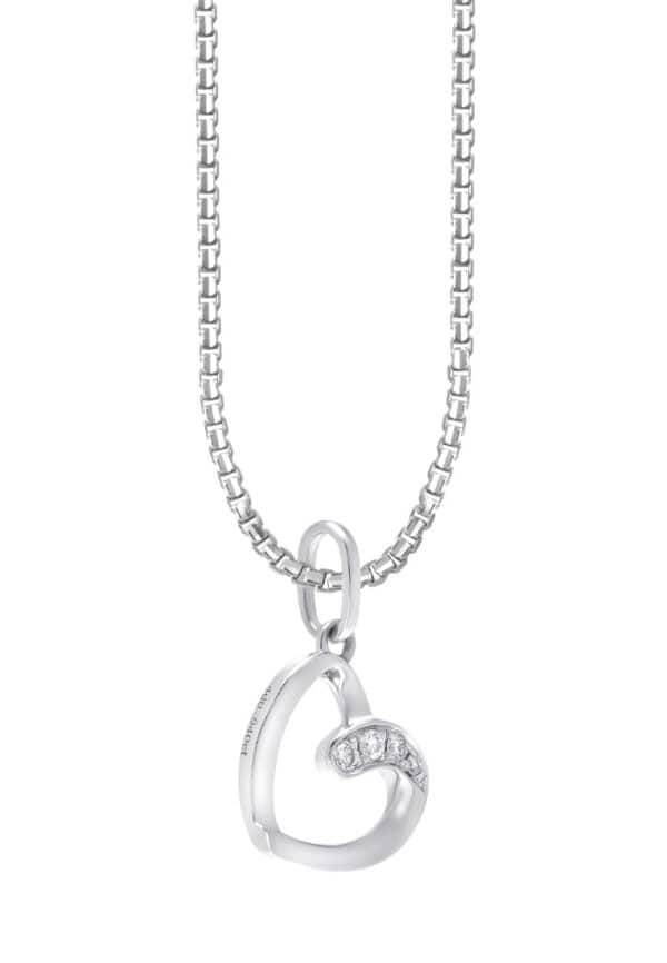 TOMEI Mesmerizing Love Pendant Set, White Gold 585