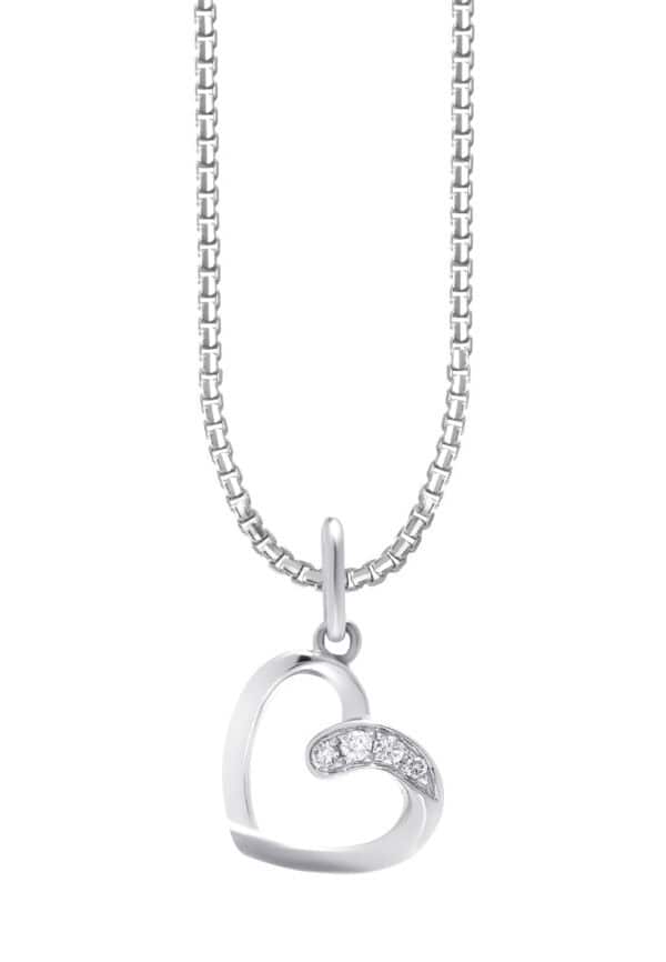 TOMEI Mesmerizing Love Pendant Set, White Gold 585
