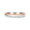 TOMEI Binding With Togetherness Ring, White+Rose Gold 585