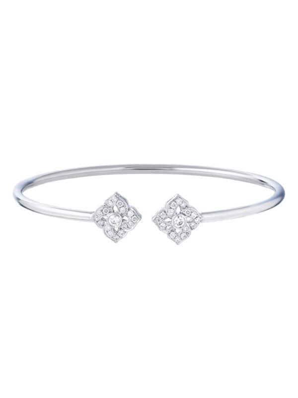 TOMEI Diamond Bangle, White Gold 750
