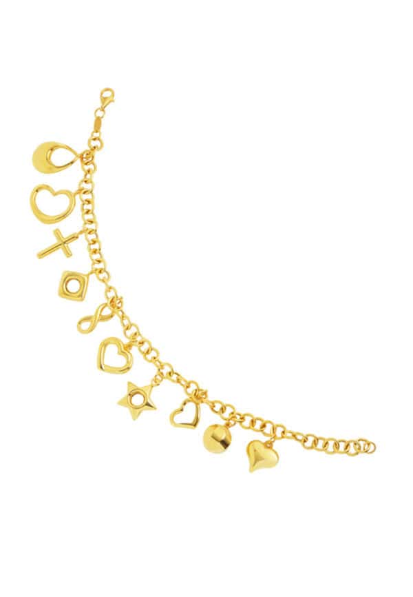 TOMEI Lusso Italia Faith & Love Bracelet, Yellow Gold, 916