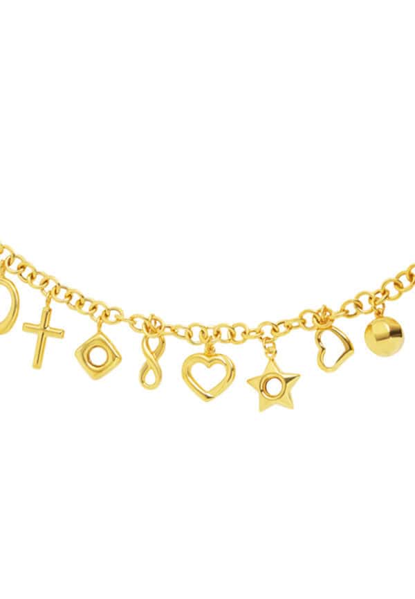 TOMEI Lusso Italia Faith & Love Bracelet, Yellow Gold, 916