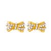 TOMEI Diamond Cut Collection Ribbon Stud Earrings, Yellow Gold 916