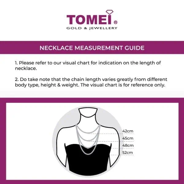 TOMEI Etched Bead Link Necklace, Yellow Gold 916