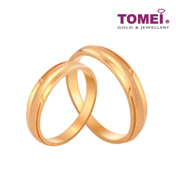 XD-YG0351R-F-1CXD-YG0350R-M-1C TOMEI Perfect Match Couple Rings, Yellow Gold 916 (XD-YG0350R/0351R-1C)