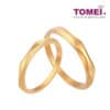TOMEI Perfect Match Couple Rings, Yellow Gold 916 (XD-YG0686R/0687R-1C)