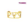 TOMEI Diamond Cut Collection Captivating V Bangle, Yellow Gold 916