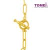 TOMEI Heart Linked Chain Bracelet, Yellow Gold 916