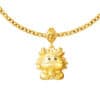 TOMEI Happy Joyful Dragon Pendant, Yellow Gold 916