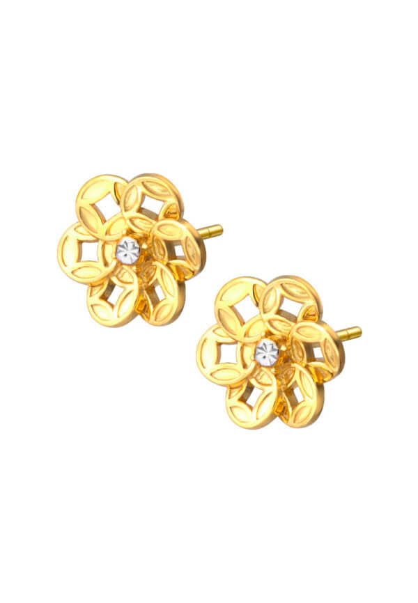 master762x1100_0013_DSC026449Q-YG1336E-2C TOMEI Good Luck Earrings, Yellow Gold 916