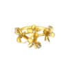 TOMEI Lusso Italia Flower Ring, Yellow Gold 916