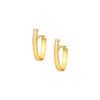 TOMEI Lusso Italia Glittering Long Hoop Earrings, Yellow Gold 916