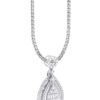 TOMEI Koleksi Gardenia Diamond Pendant, White Gold 750