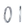 TOMEI Laser Loop Earrings, White Gold 585