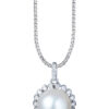 TOMEI Pearl Pendant, White Gold 750