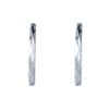 TOMEI Laser Loop Earrings, White Gold 585