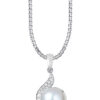 TOMEI Pearl Pendant Set, White Gold 585
