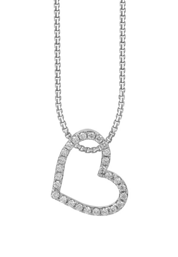 tomei_0001s_0000_Layer8copy14P3158 TOMEI Only Love Diamond Pendant Set, White Gold 585