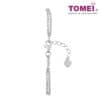 TOMEI Double Strands Bracelet, White+Rose Gold 585