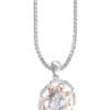 TOMEI Koleksi Gardenia Diamond Pendant, White Gold 750
