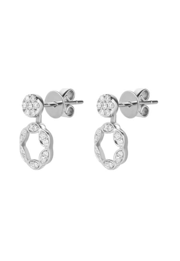 TOMEI Charlie Earrings, White Gold 750