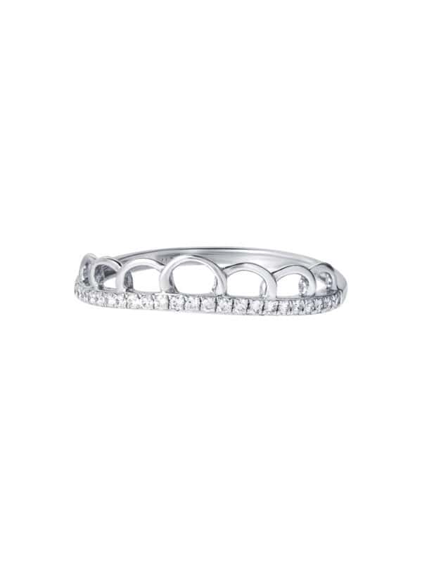 TOMEI Pavo Collection Diamond Ring, White Gold 375