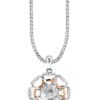 TOMEI Koleksi Gardenia Diamond Pendant, White Gold 750