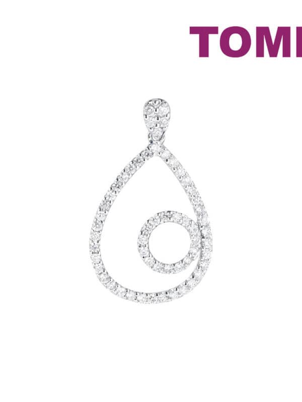 TOMEI Diamond Pendant, White Gold 750