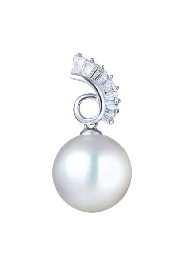 TOMEI Pearl Pendant, White Gold 750