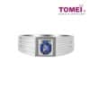 TOMEI Homme Series, Sapphire Ring For Men Silver