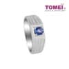 TOMEI Homme Series, Sapphire Ring For Men Silver
