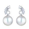 TOMEI Pearl Earrings, White Gold 750