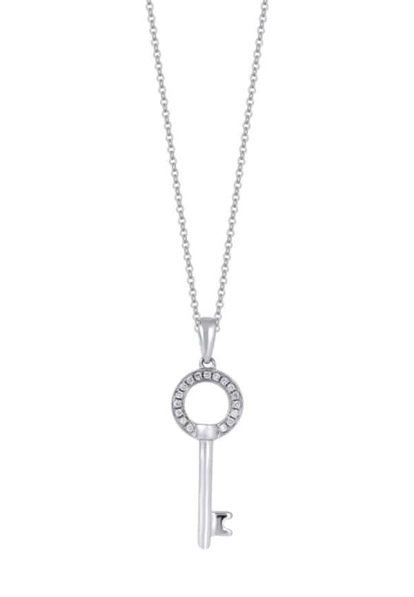 tomei_0003s_0000_Sony_28223copy.pngP6194 TOMEI Key Diamond Pendant Set, White Gold 585