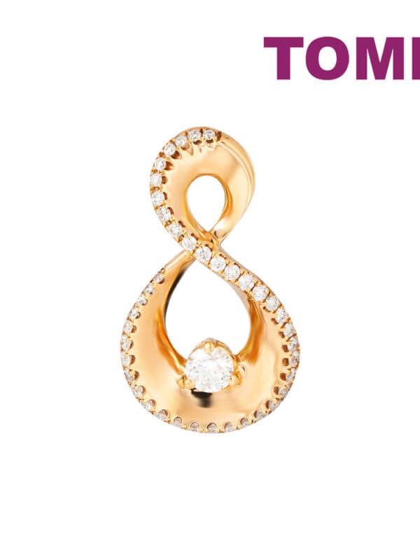 TOMEI Diamond Pendant, Rose Gold 750