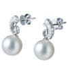 TOMEI Pearl Earrings, White Gold 750