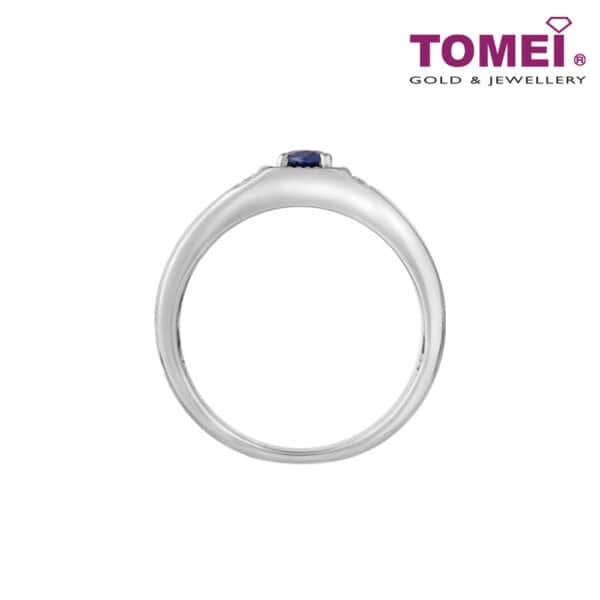 TOMEI Homme Series, Sapphire Men's Ring, Silver 925+Palladium