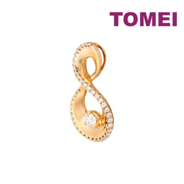 TOMEI Diamond Pendant, Rose Gold 750